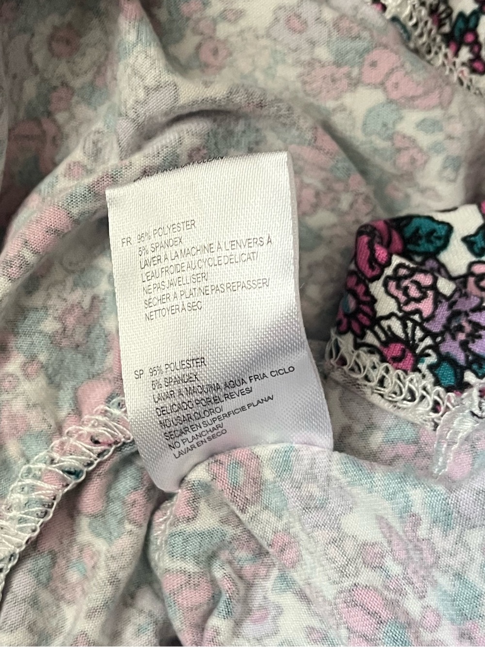 Rebel Sugar Pink & Purple Floral Faux Wrap Stretch Mini Dress Ruffle Hem Size S - Picture 8 of 8